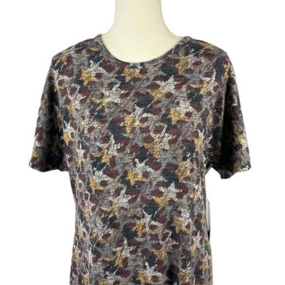 LuLaRoe Maria XL Maxi Sheath Dress Stars Burgandy Gold Turquoise Brown Yellow - Picture 1 of 6